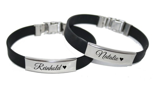 Kautschuk armband mit - id,