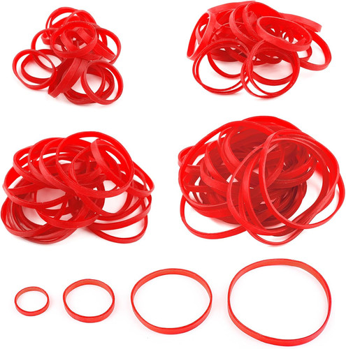 Stücke gummibänder rot - 80,